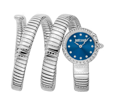 Just Cavalli Signature Snake Verzauberndes Silber Blau