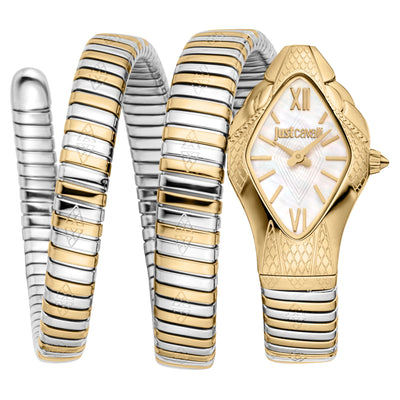 Just Cavalli Signature Snake Cristallo Zwei Töne YG Silber MOP