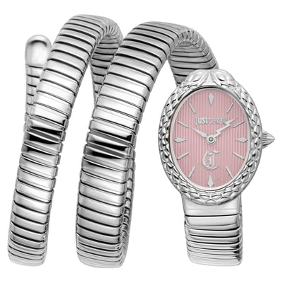 Just Cavalli Signature Snake Sognia Silber Pink