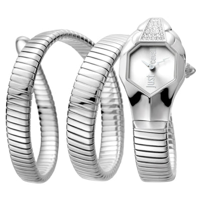Just Cavalli Signature Snake Glam Silber