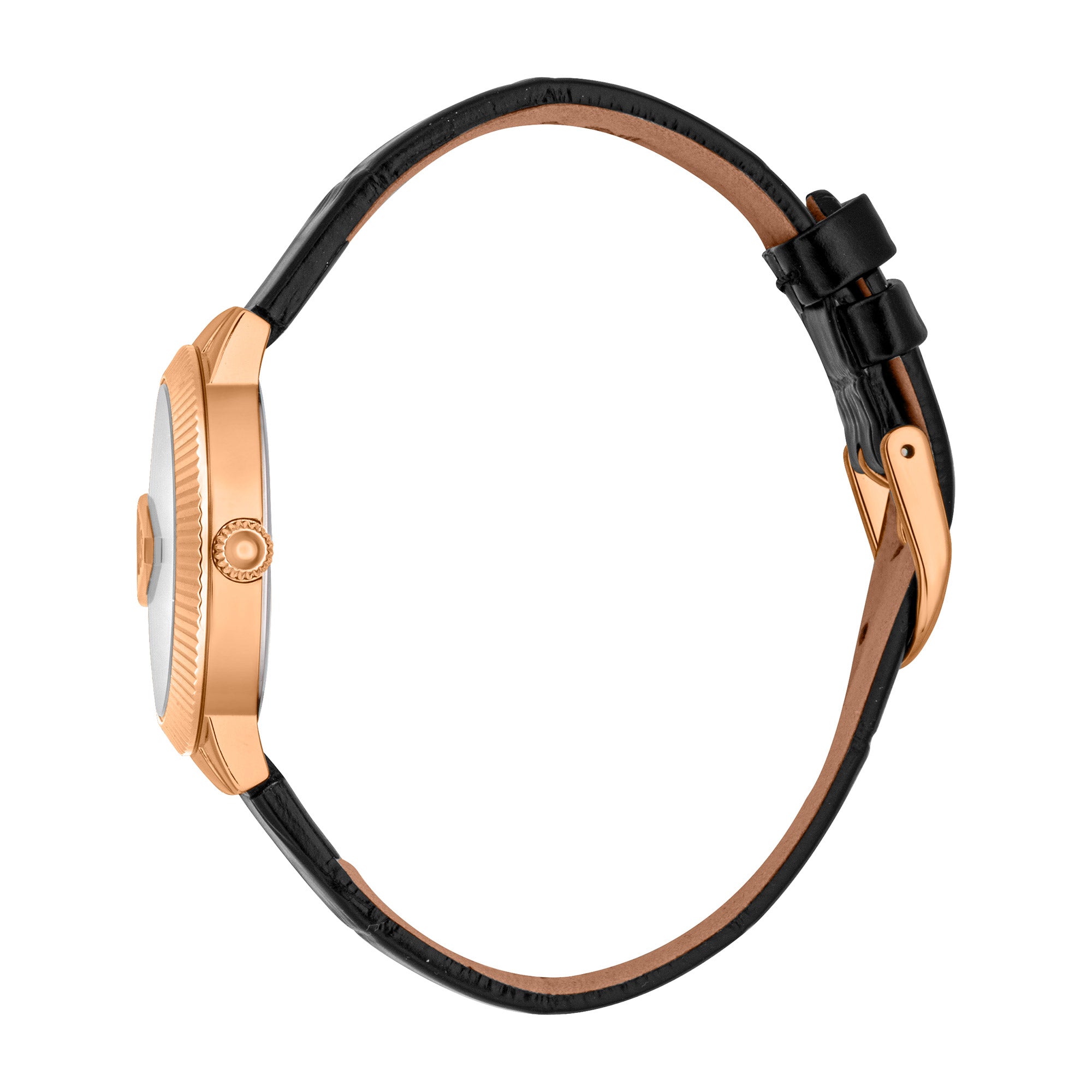 Just Cavalli Just Cavalli Glam Chic Puntale Black Leather Rose Gold — immagine 3