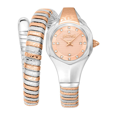 Just Cavalli Signature Snake Amalfi Zwei Töne RG Lachsfarben
