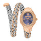 Just Cavalli Signature Snake Geflochtene Zwei-Ton RG Blau