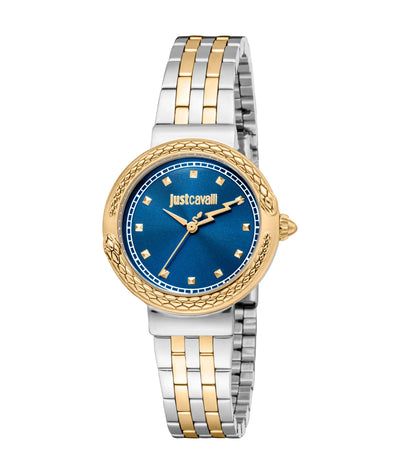 Just Cavalli SET Mutige Schlange Zwei Töne YG Blau