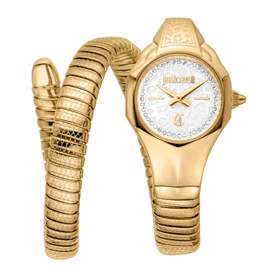 Just Cavalli Signature Snake Fiore Gelb Gold Silber