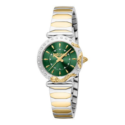 Just Cavalli Animalier Stella Schlange Zwei Töne YG Grün