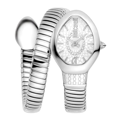 Just Cavalli Signature Snake Eclisse Silber
