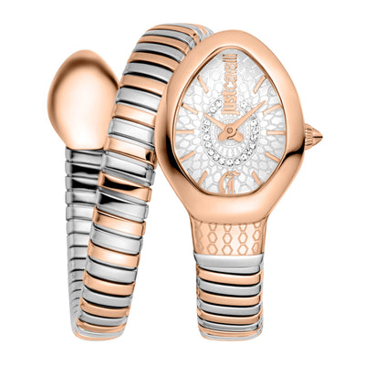 Just Cavalli Signature Snake Eclisse Zwei Töne RG Silber
