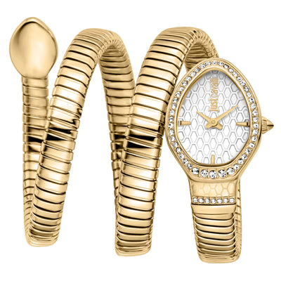 Just Cavalli Signature Snake Carezza Gelb Gold Silber