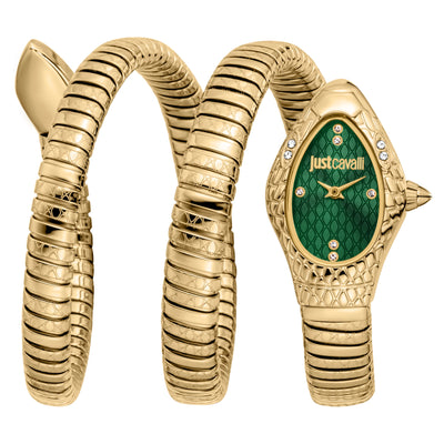 Just Cavalli Signature Snake Aurela Gelb Gold Grün