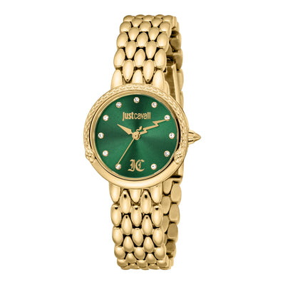 Just Cavalli Animalier Rosa Schlange Gelbgold Grün