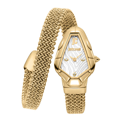 Just Cavalli Signature Snake Fiamma Gelbgold Silber
